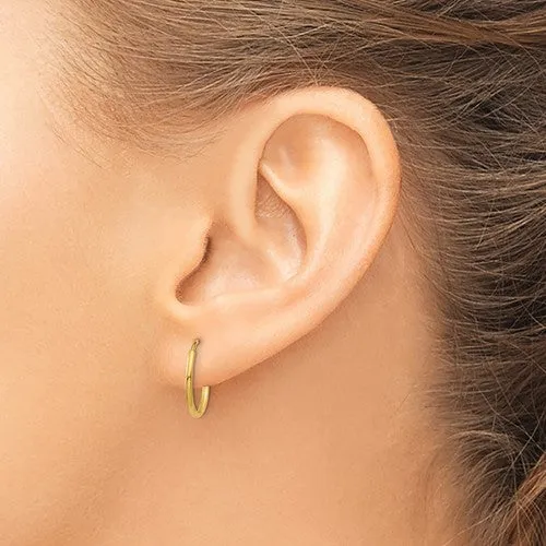 14K Gold Endless Hoop Earring 1.25mm