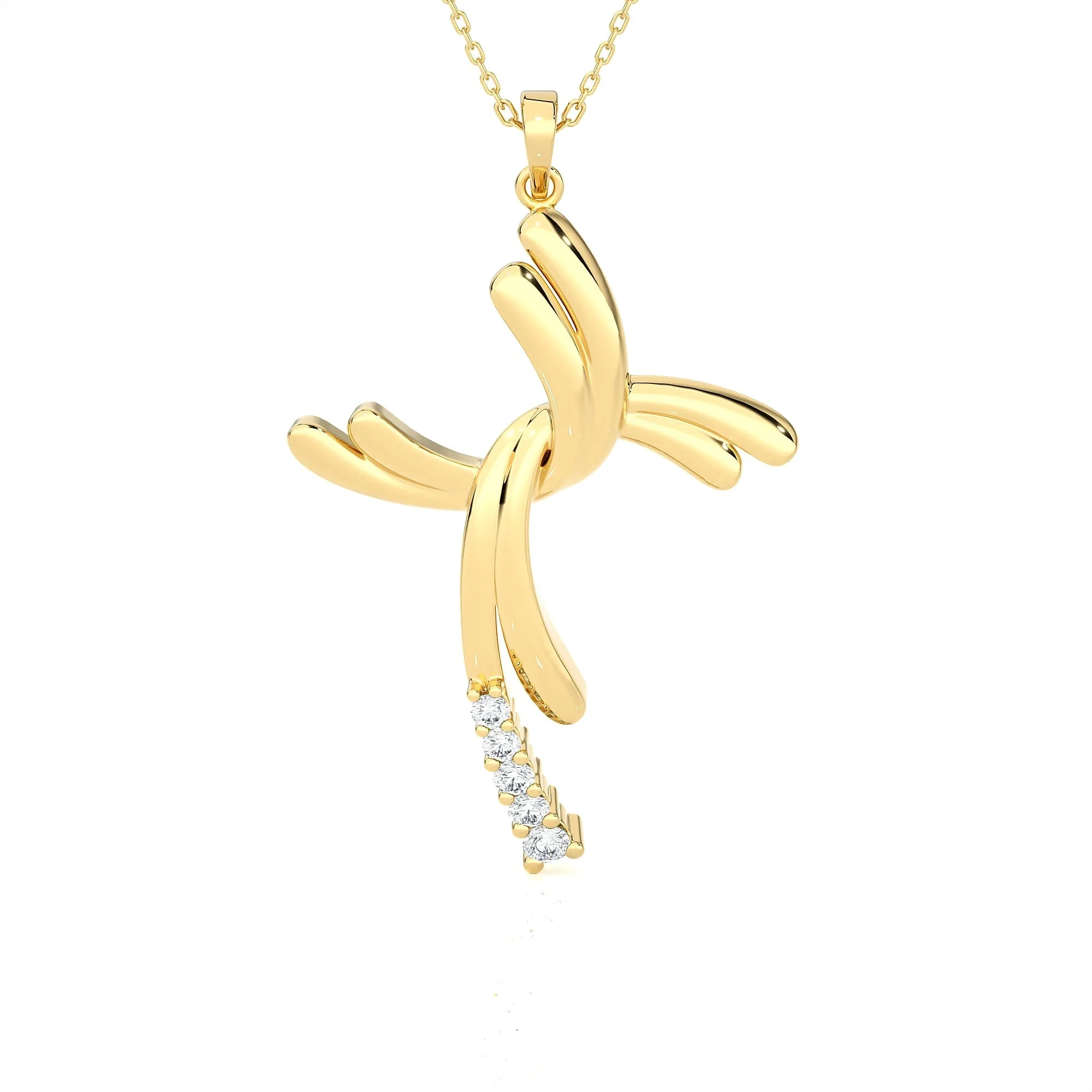 1/6 ctw Round Lab Grown Diamond Cross Pendant