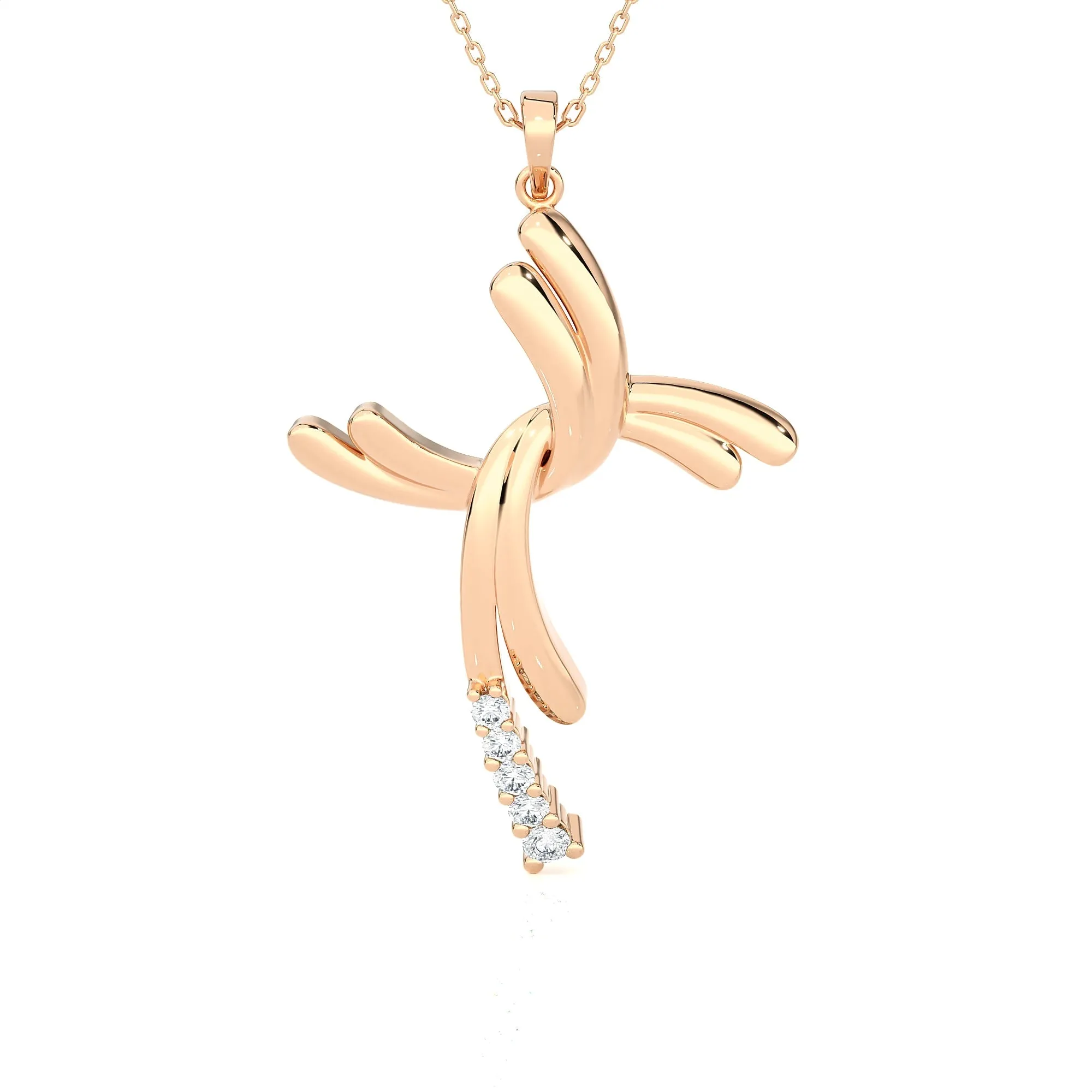 1/6 ctw Round Lab Grown Diamond Cross Pendant