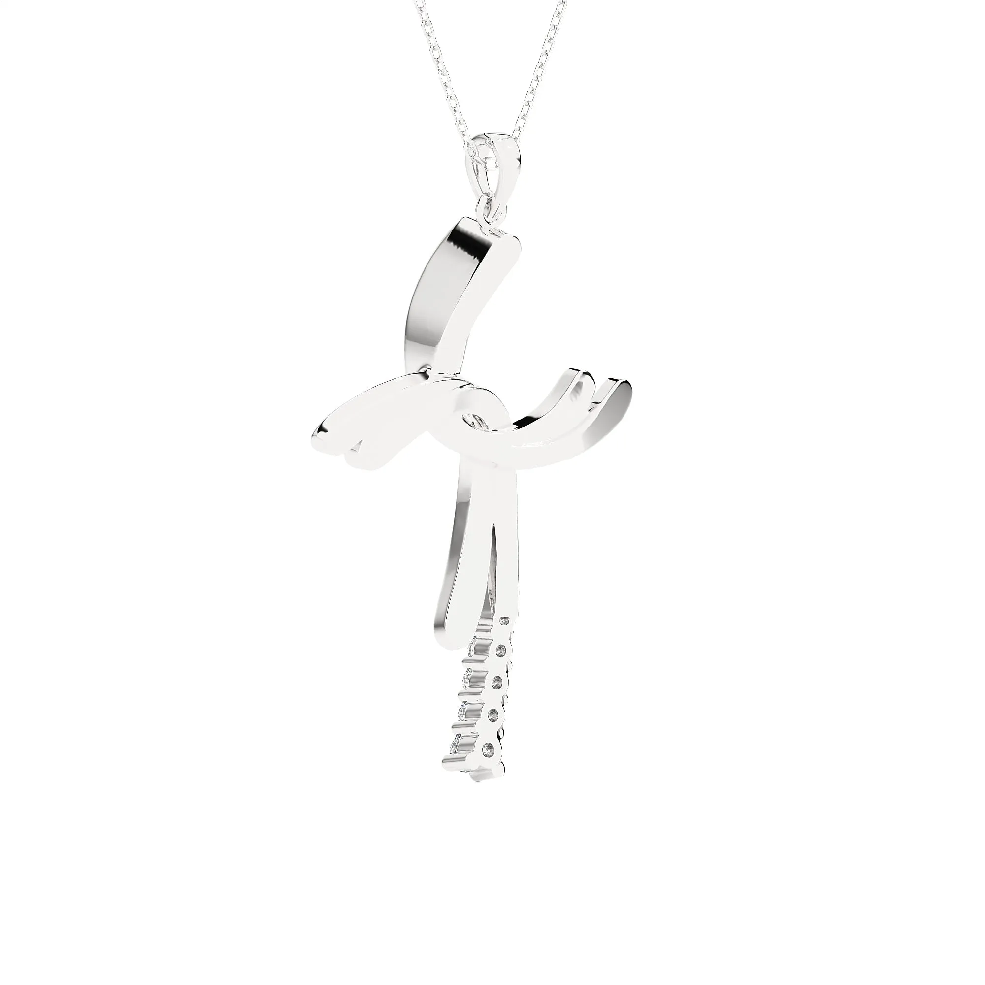 1/6 ctw Round Lab Grown Diamond Cross Pendant