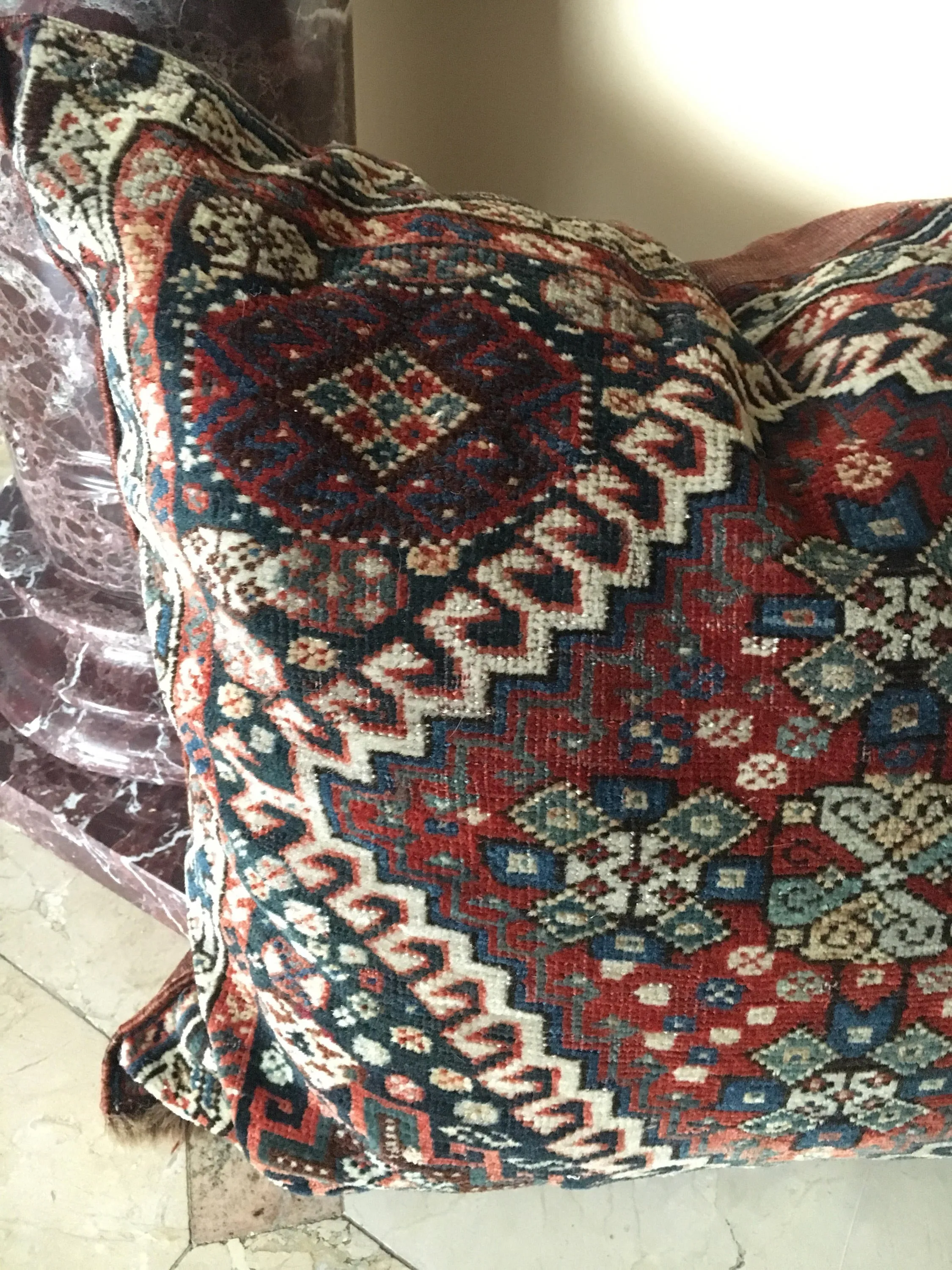 1880s RARE Qashqai Bag Face Pillow
