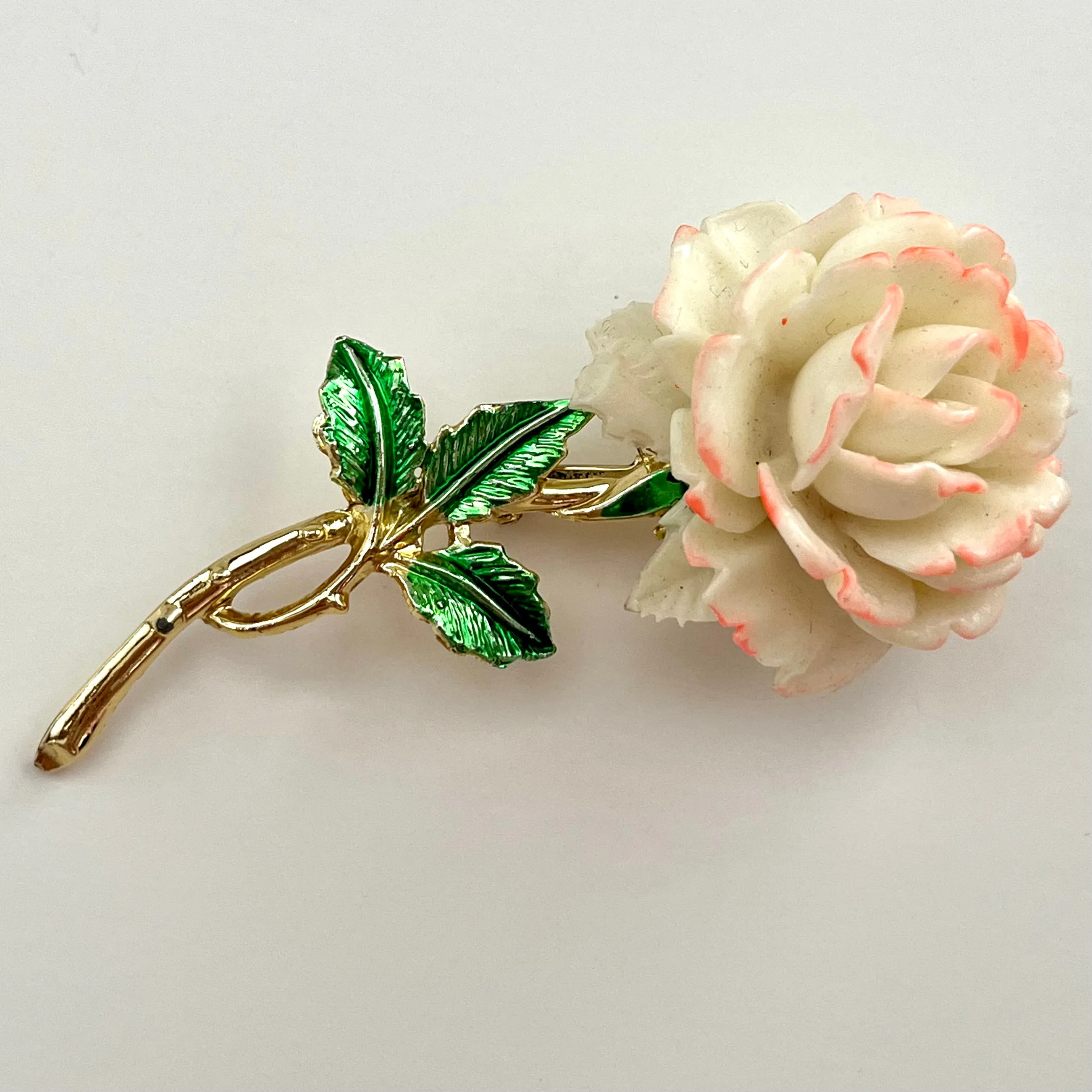 1960s Rose Flower Brooch