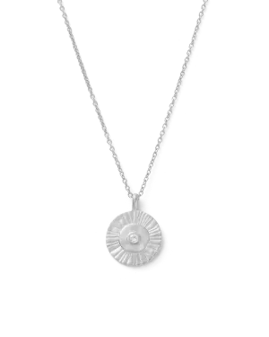 Afterglow Coin Necklace | Stainless Silver
