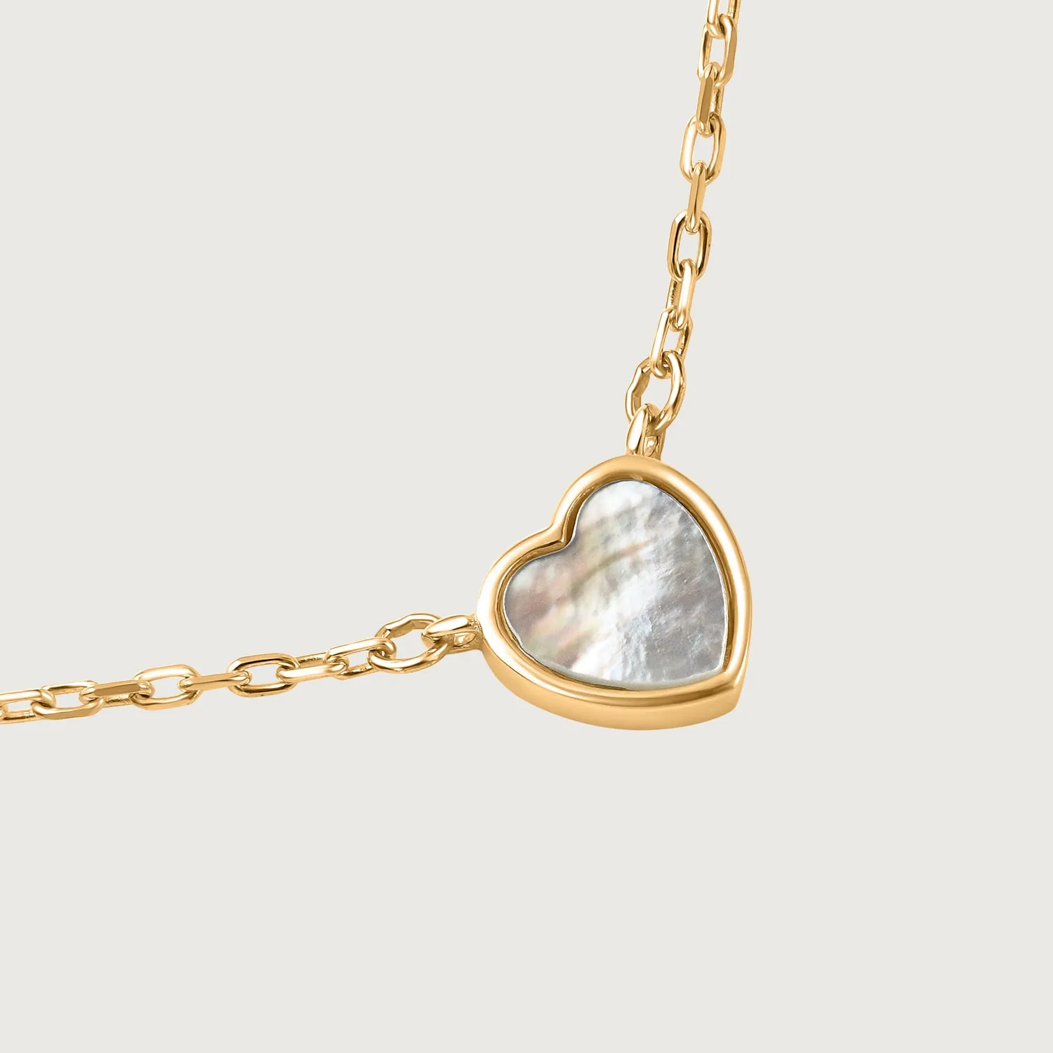 Amore Station Necklace in 9K Gold