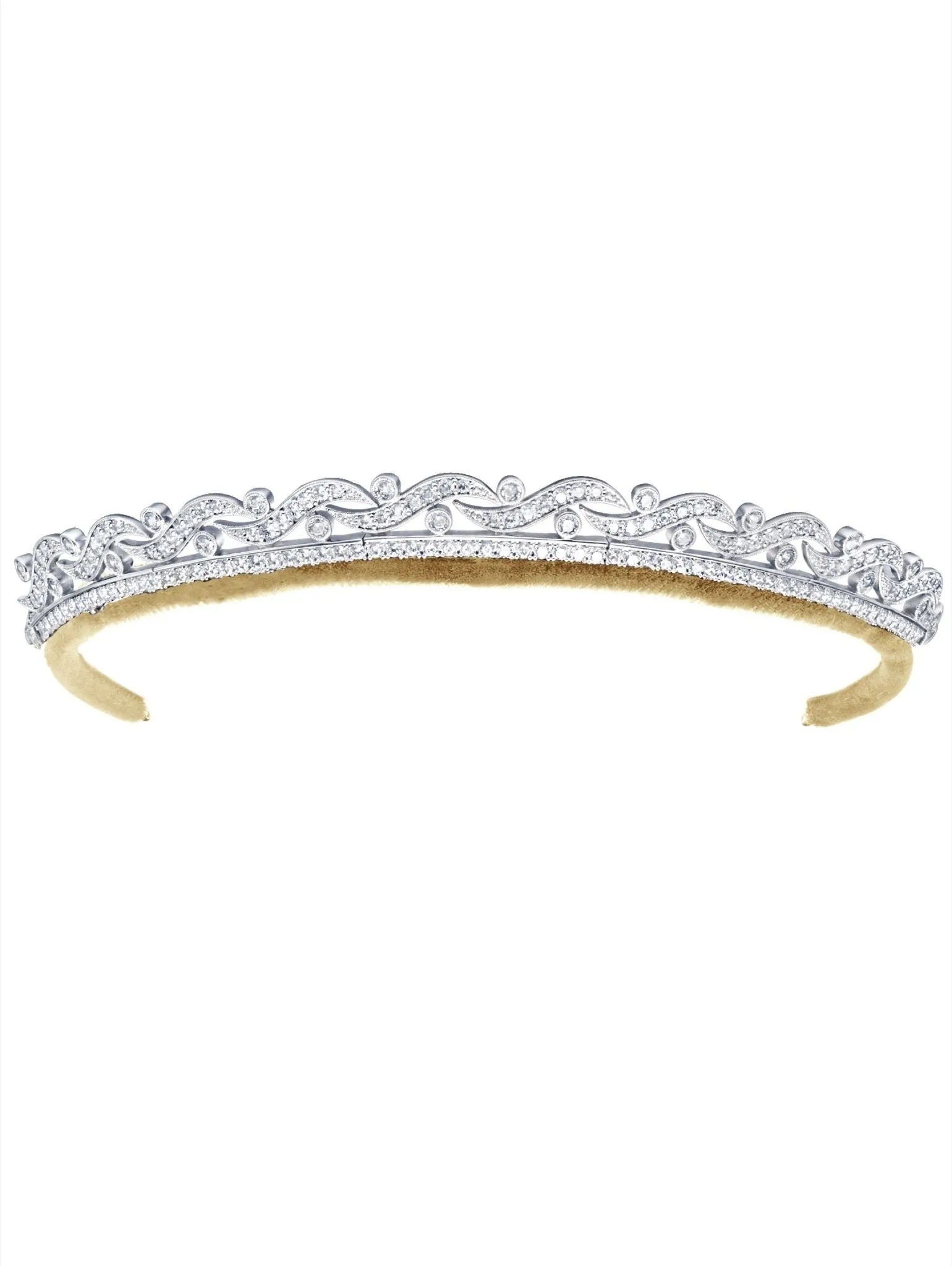 Andrew Prince by Crislu Low Wave Scroll Bridal Tiara