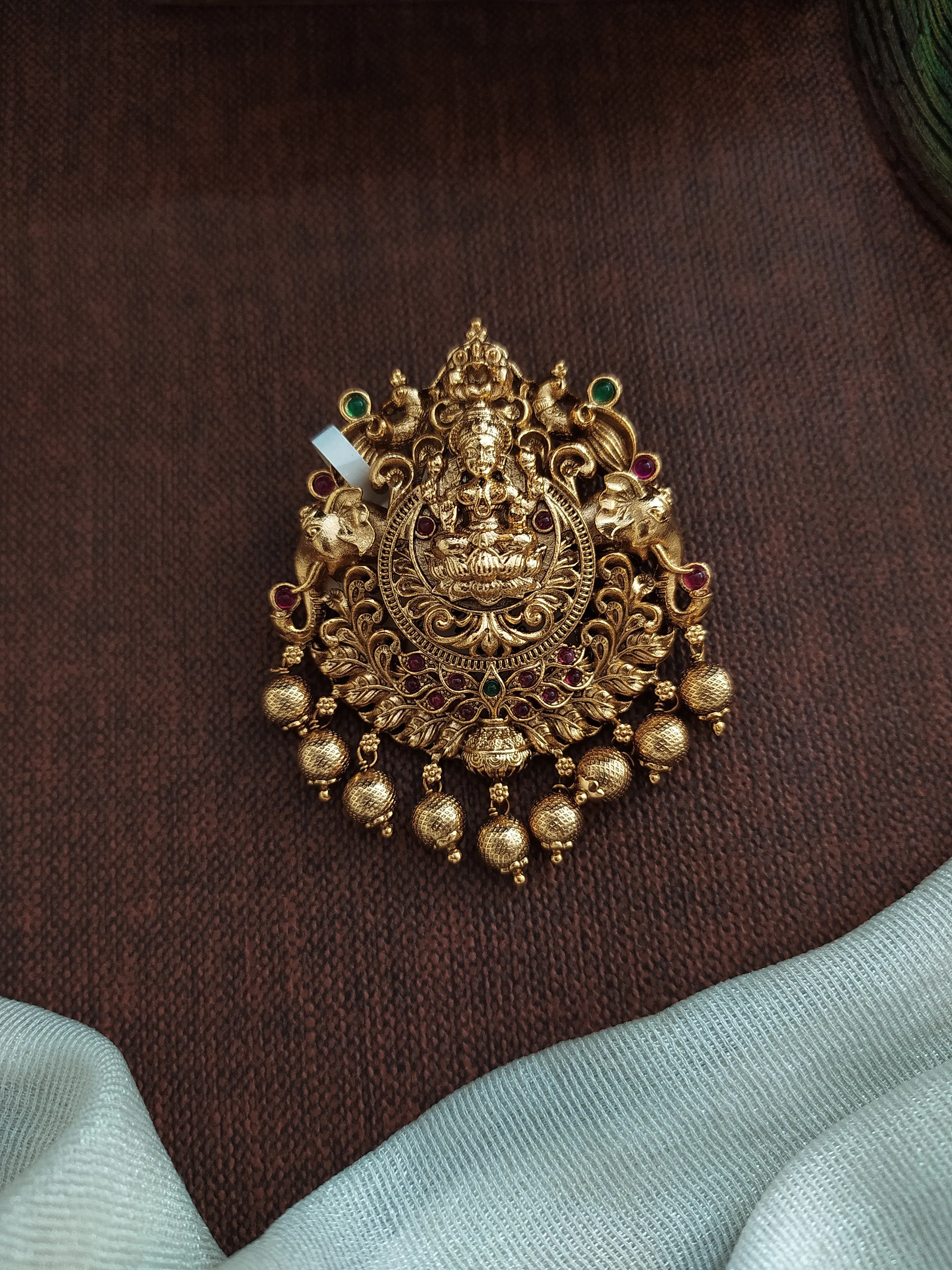 Antique Lakshmi Pendant with Jhumki