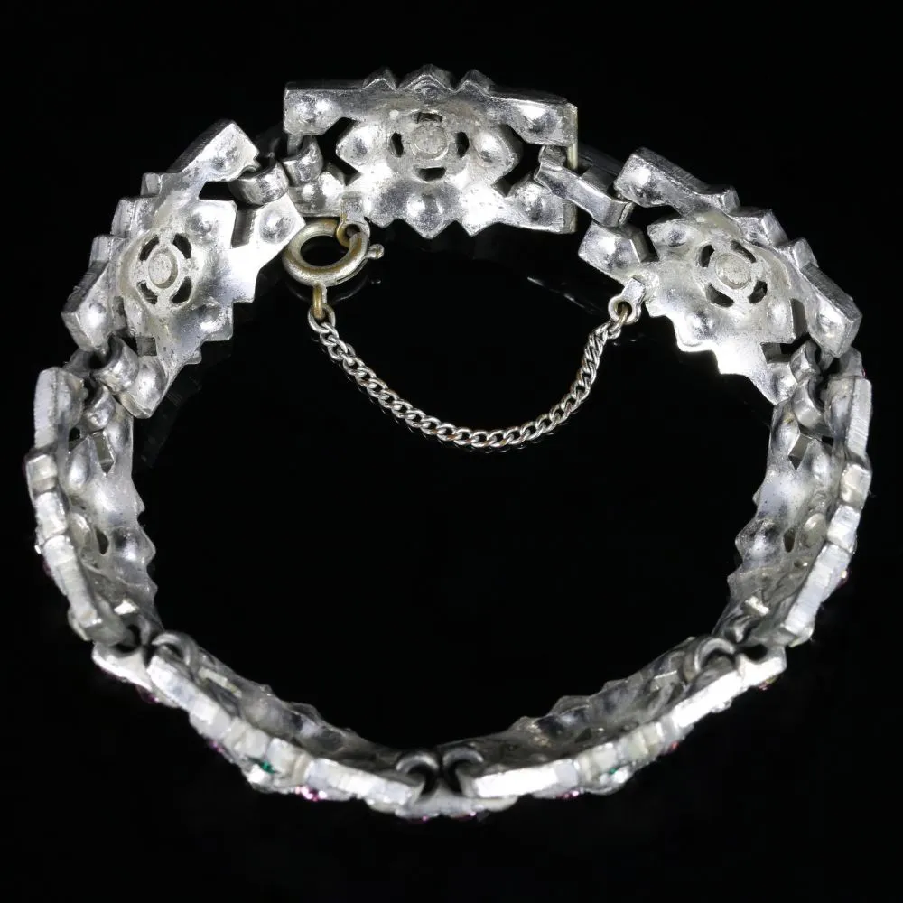Art Deco Suffragette Bracelet Paste Circa 1920