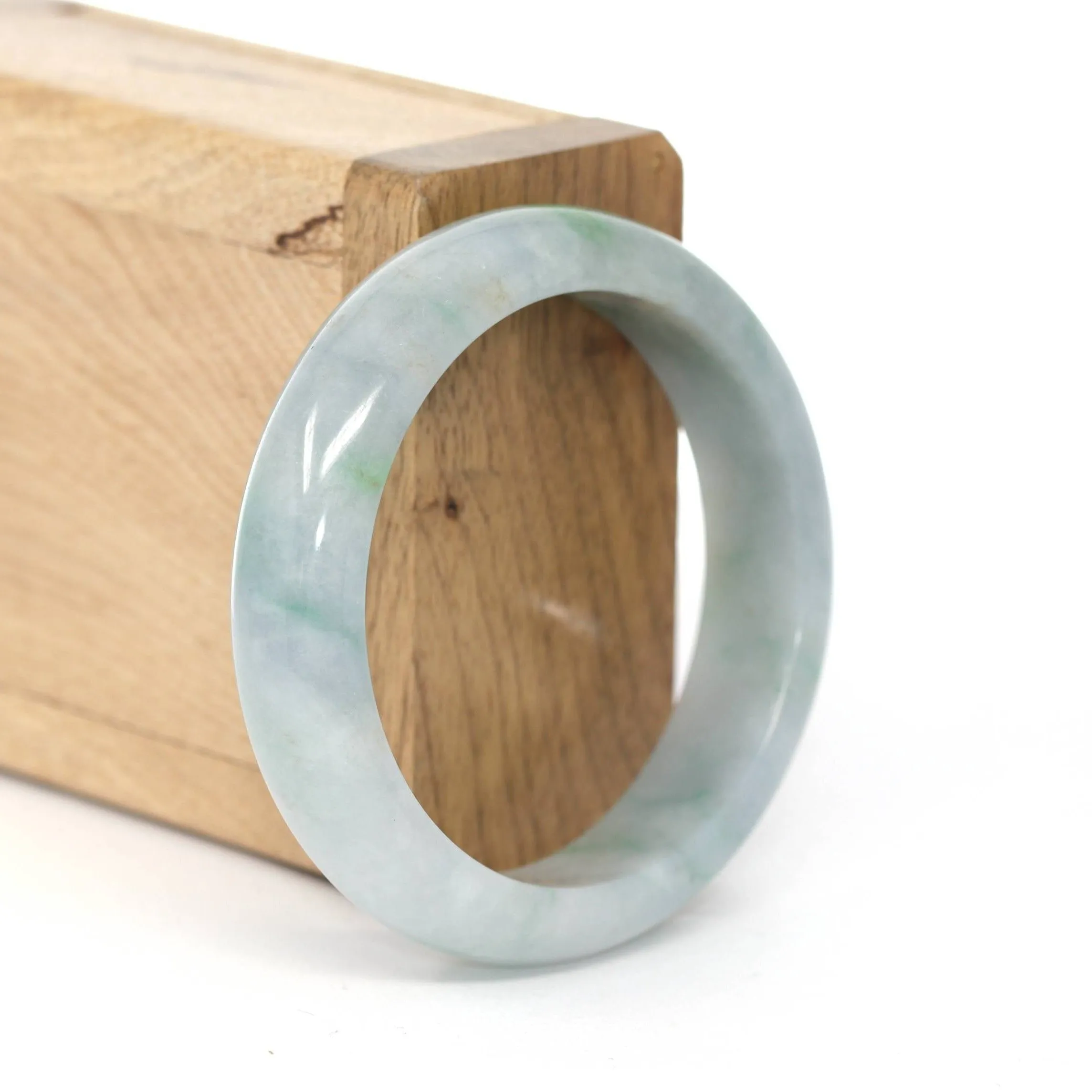 Baikalla "Classic Bangle" Blue Green Natural Burmese Jadeite Jade Bangle ( 52.51 mm )#273