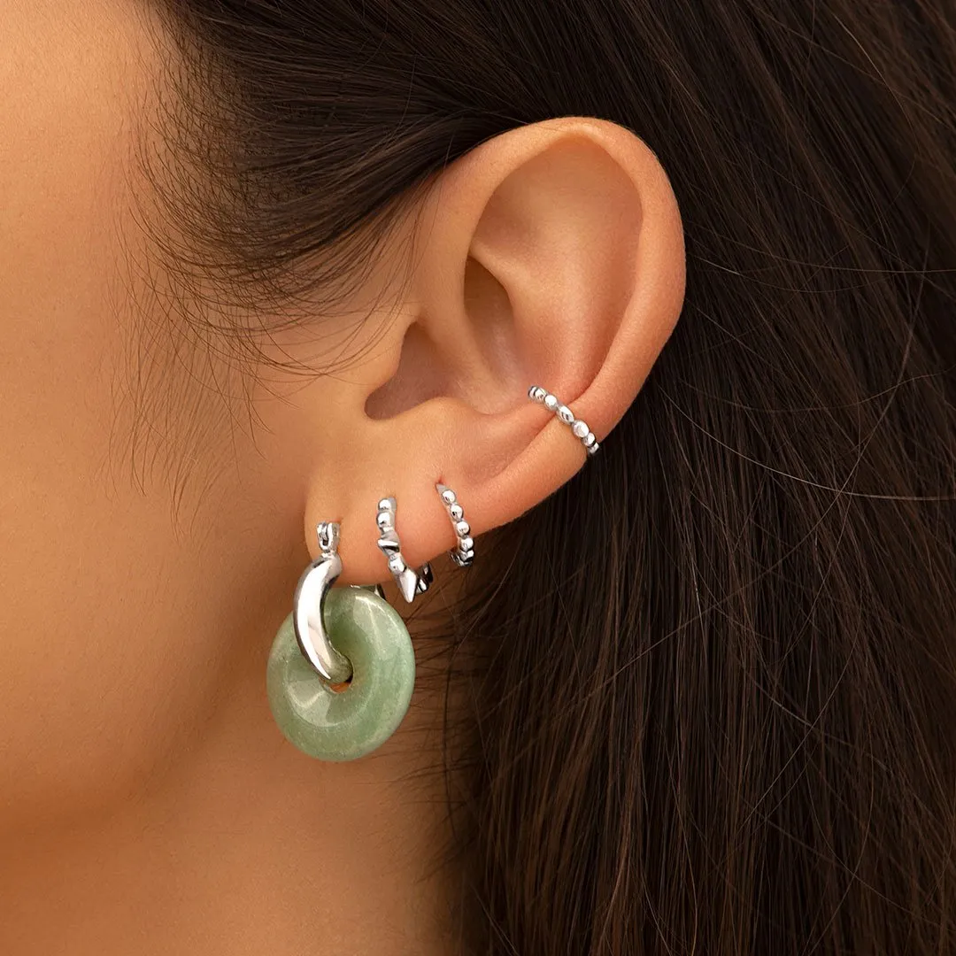 Bella Jade Hoop Earrings