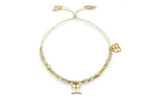 Boho Betty Gemini Zodiac Gemstone Gold Bracelet