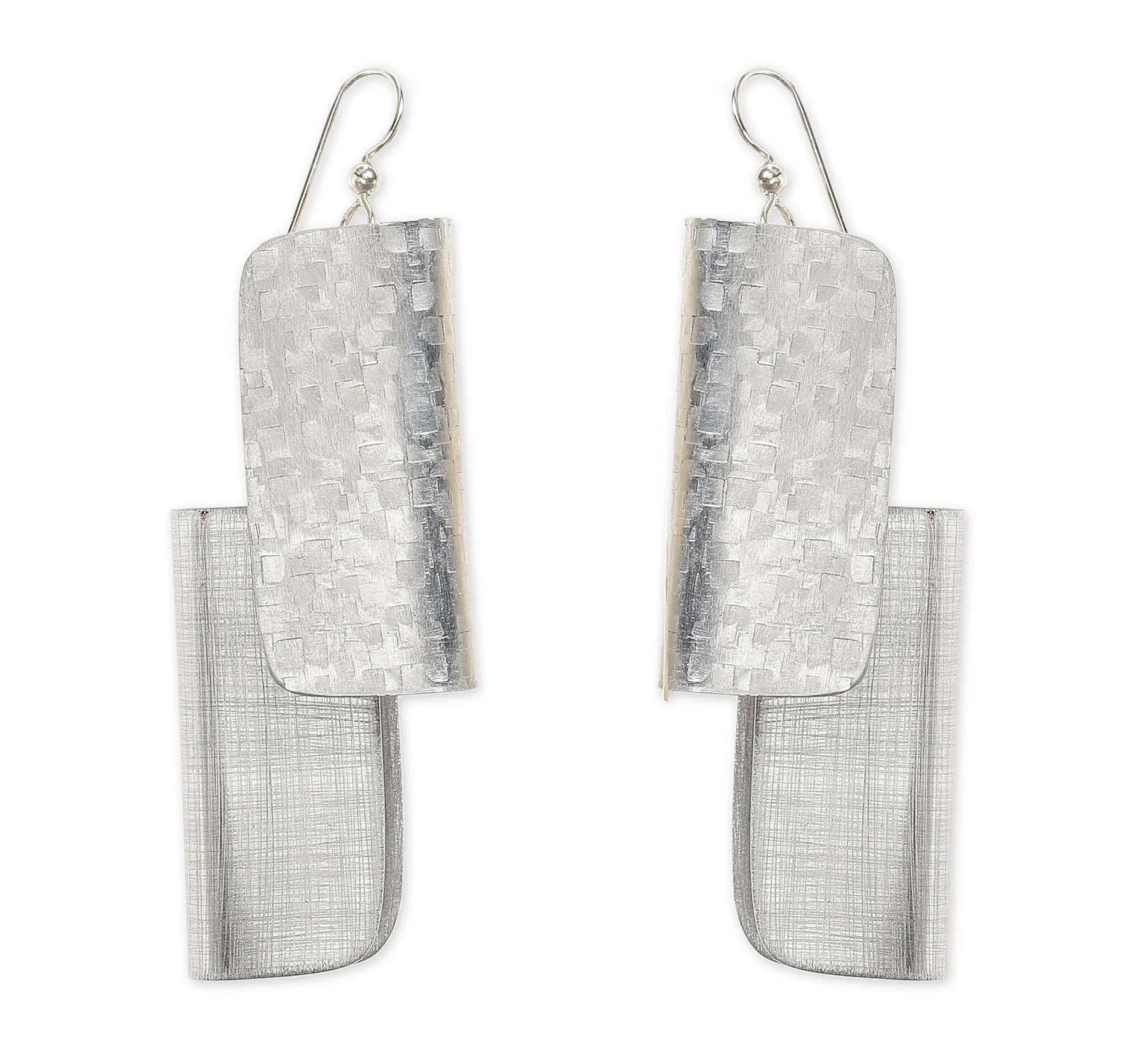 BOOK2 Double Rectangle Statement Earrings from the SCULPTURAL Collection