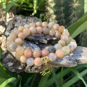 Bracelet pierre de soleil naturelle "une source de chaleur en hivers"