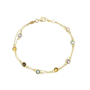 Bracelet "Colormix" 3,19Ct/7 - Or Jaune 375/1000