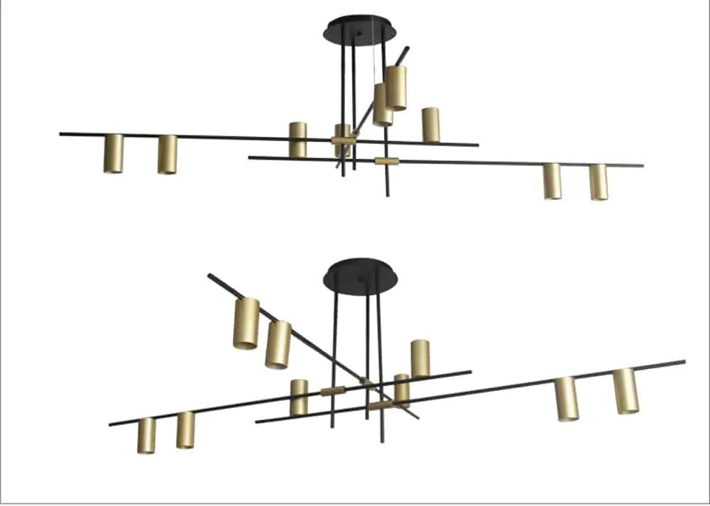 Cabaana Tubes on Rod Hanging Lamp