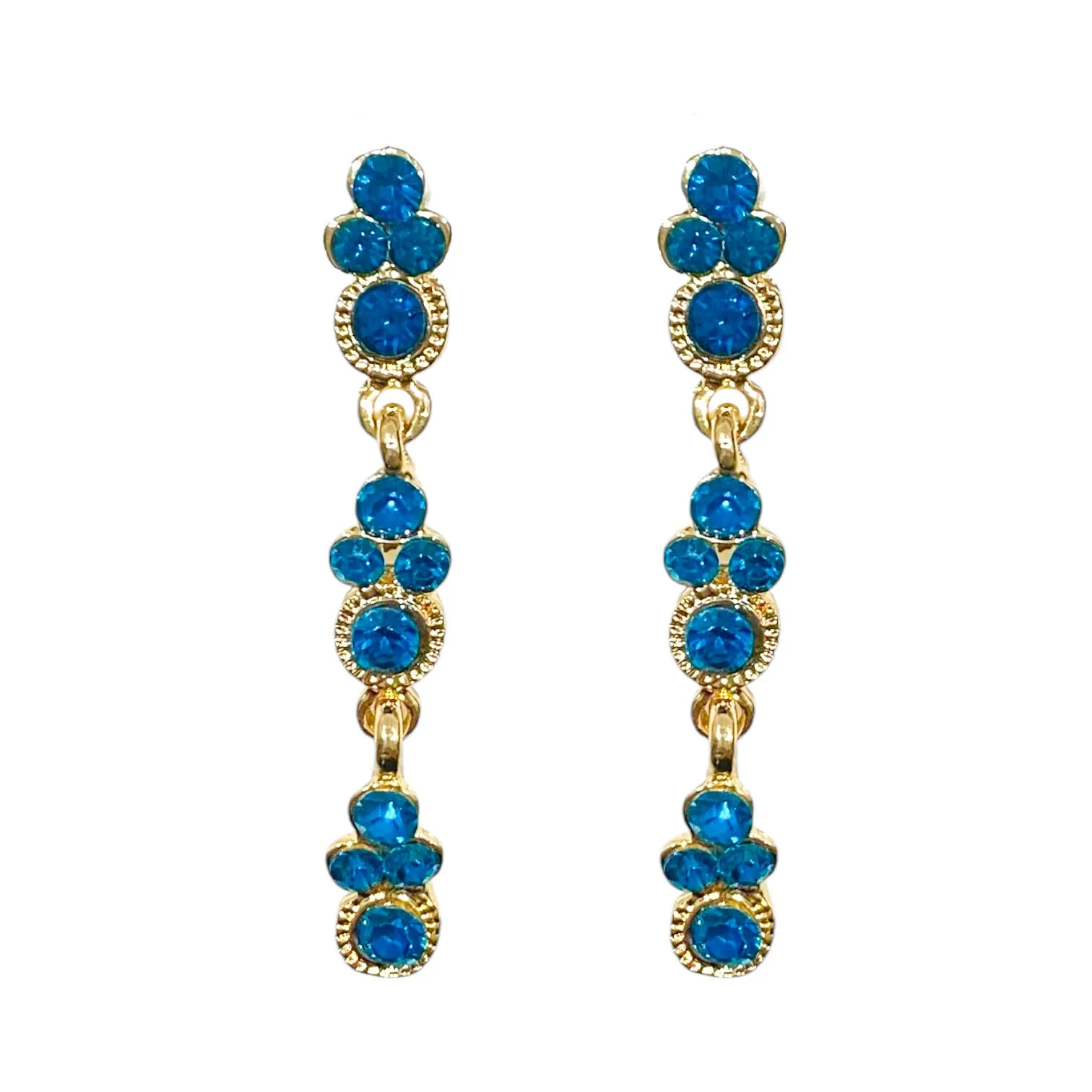 Candice Earrings - Blue Zircon
