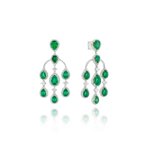 Chandelier Emerald Earrings - 15.58ct TW