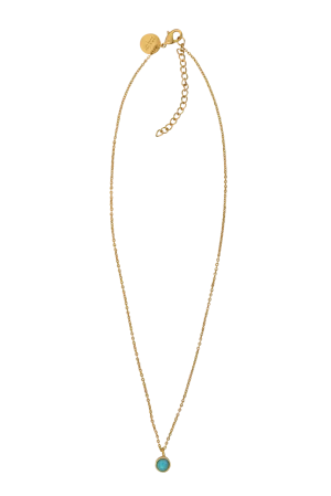Christina Greene Dainty Turquoise Pendant Necklace