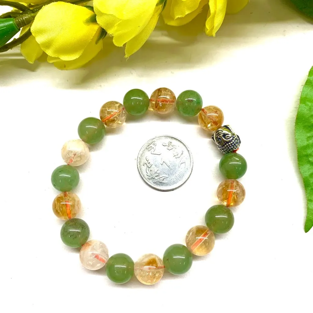 Citrine & Green Aventurine Bracelet Alternate beads (Career Growth)