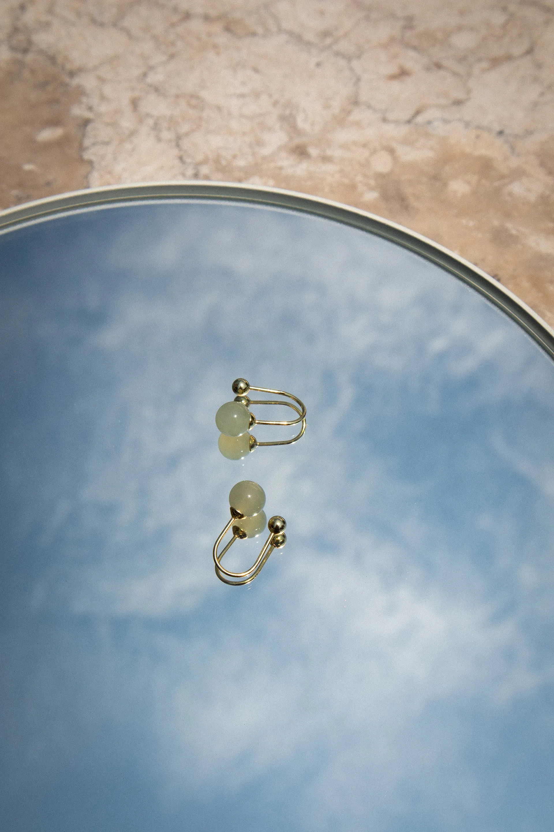 Clip — Jade cuff earrings