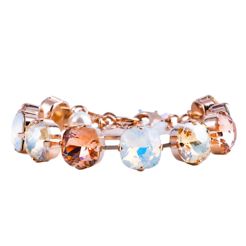 Cushion Cut Bracelet in "Cookie Dough" - Rose Gold