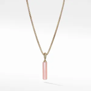 David Yurman Barrel Charm in Pink Opal with 18k Gold