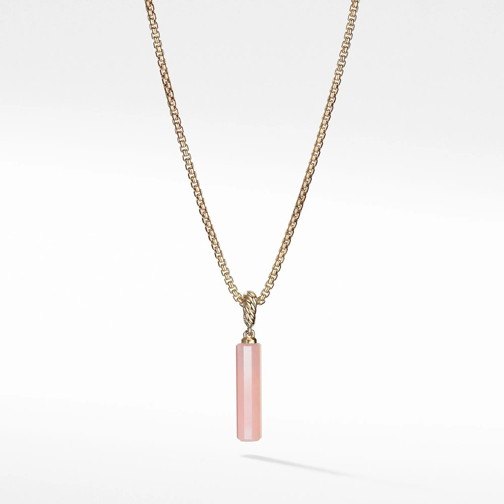 David Yurman Barrel Charm in Pink Opal with 18k Gold