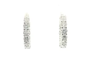 Diamond Lattice Hoop Earrings