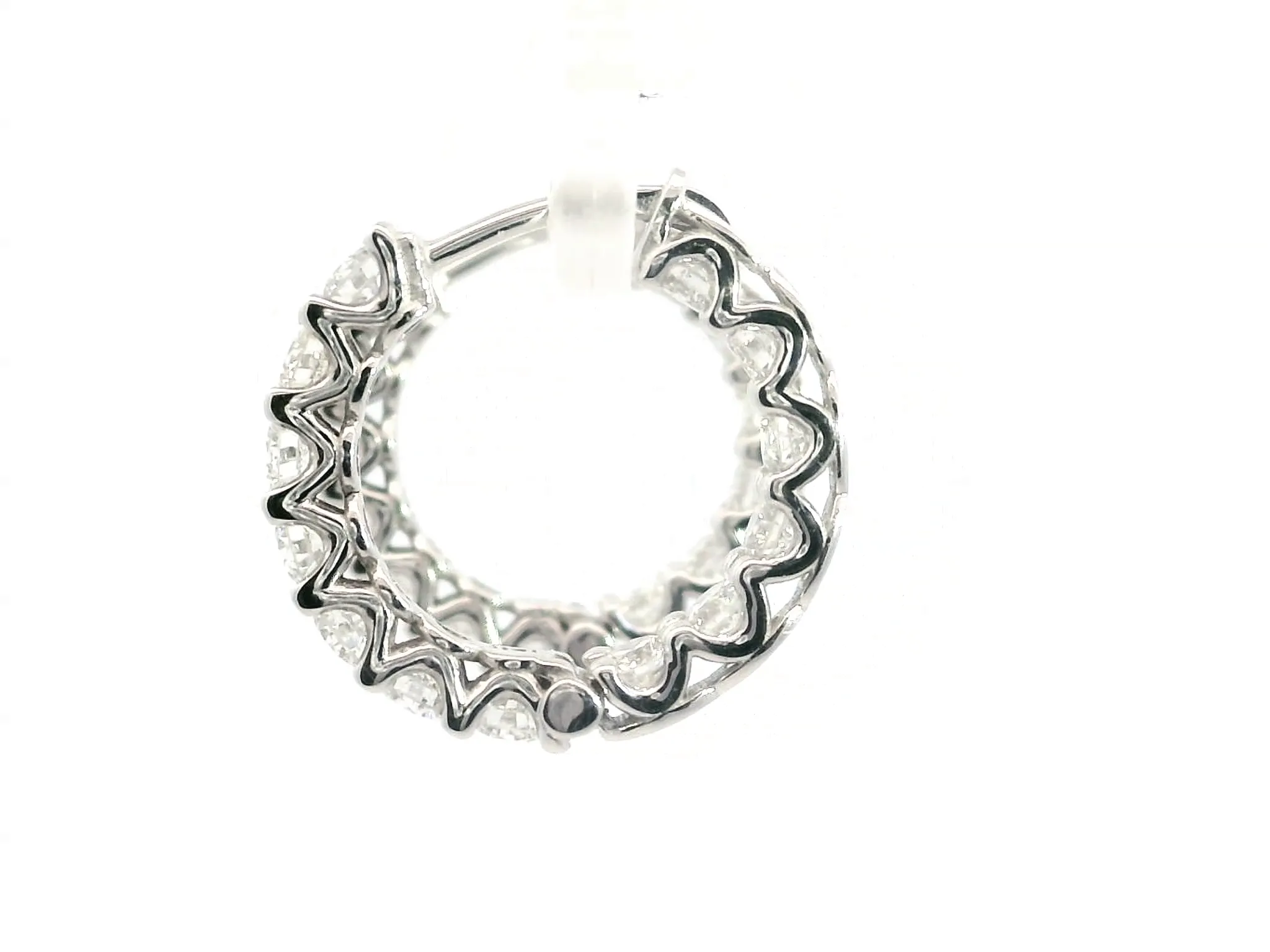 Diamond Lattice Hoop Earrings
