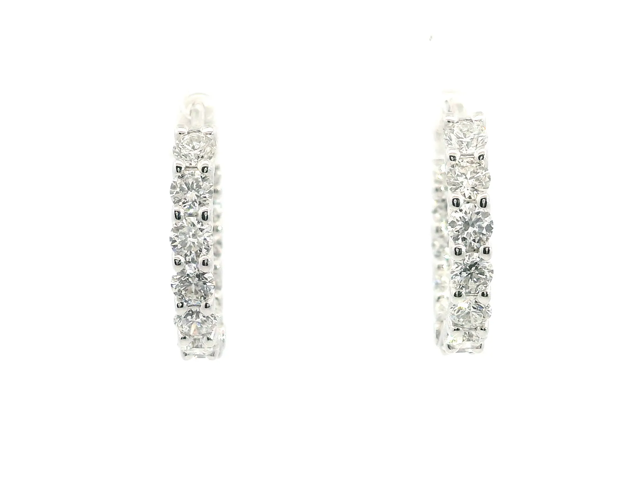 Diamond Lattice Hoop Earrings