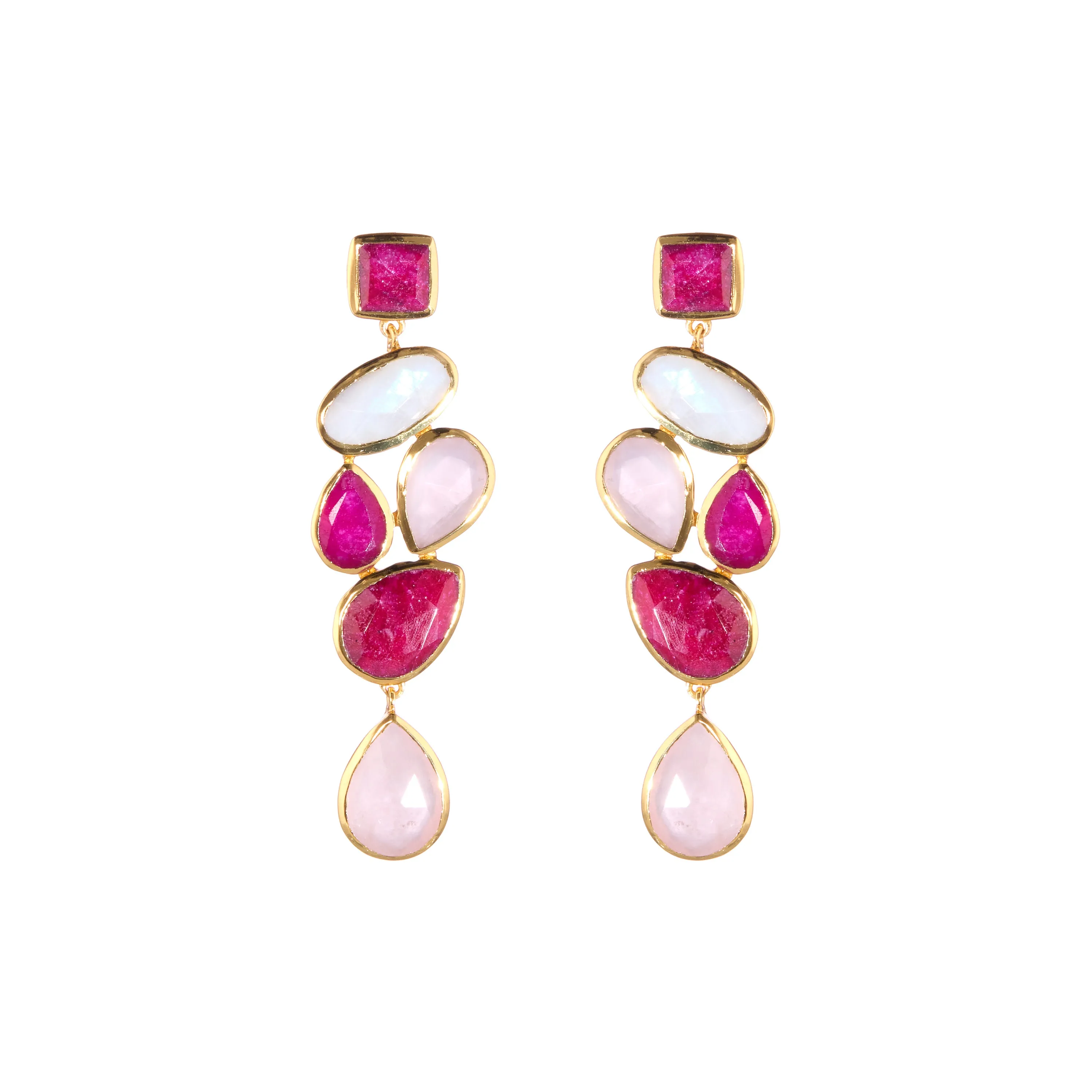 Earrings - Chandelier in Reds