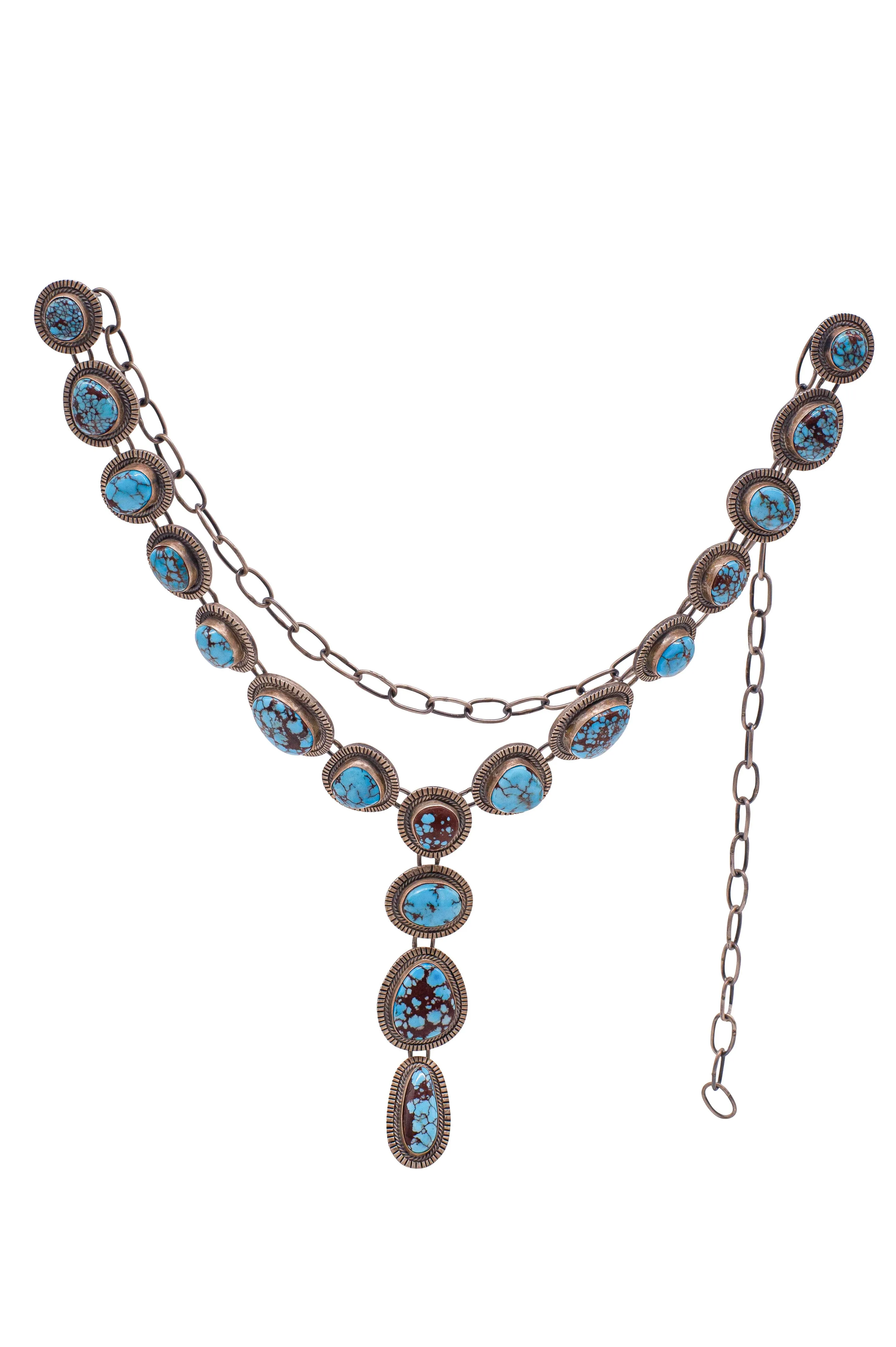 Egyptian Turquoise Lariat Necklace | E. Wylie