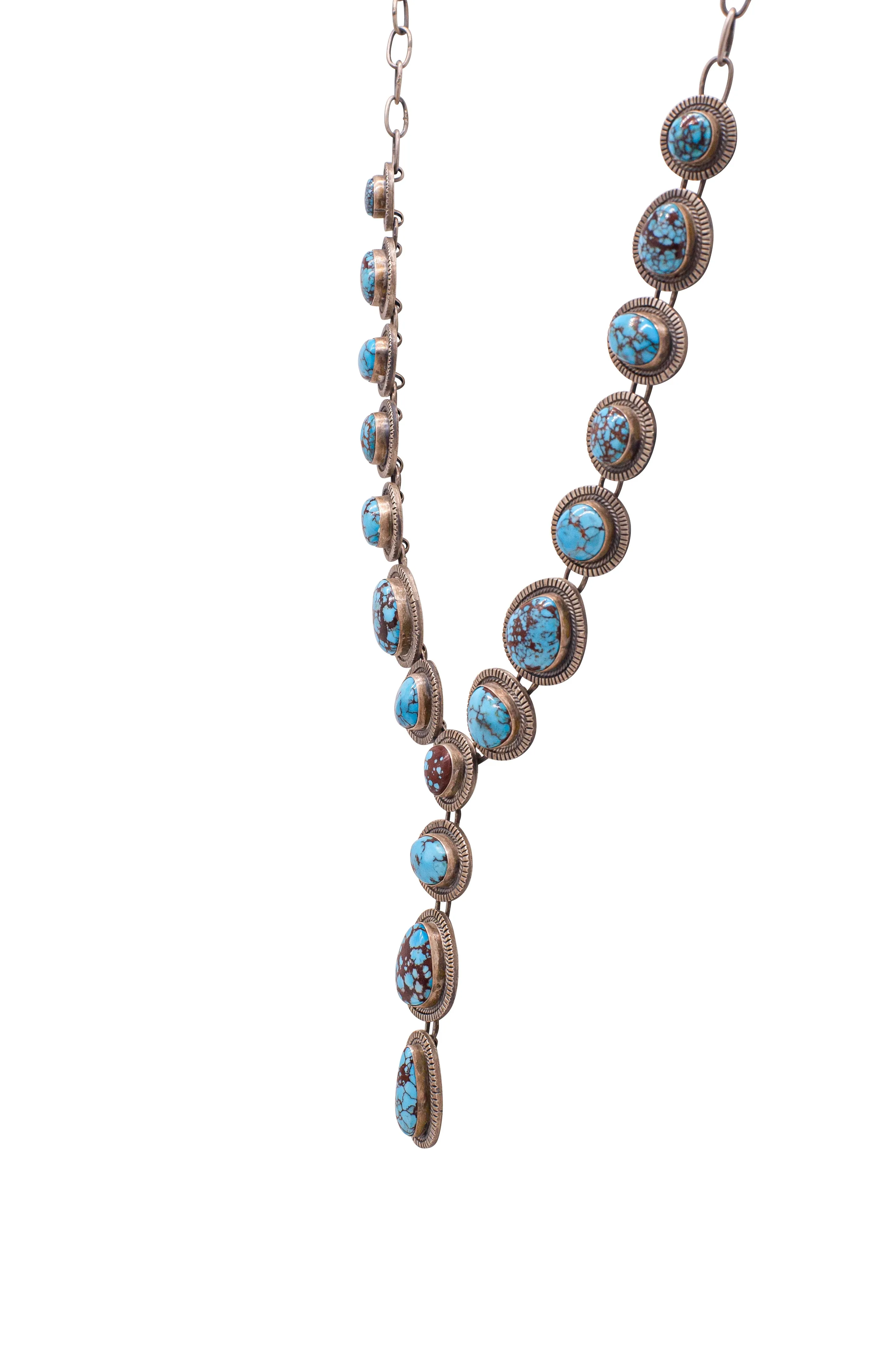 Egyptian Turquoise Lariat Necklace | E. Wylie