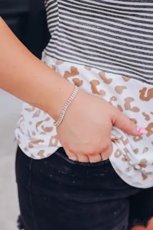 Emerald Cut CZ Bracelet - Gold