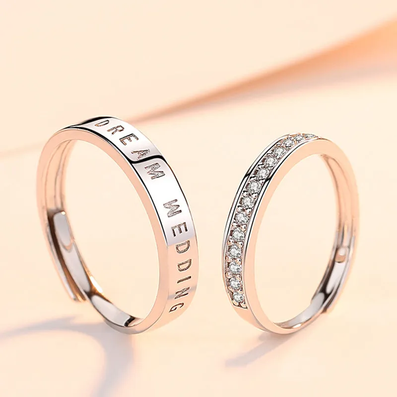 Eternity with Zircon Silver Couple Ring for Women