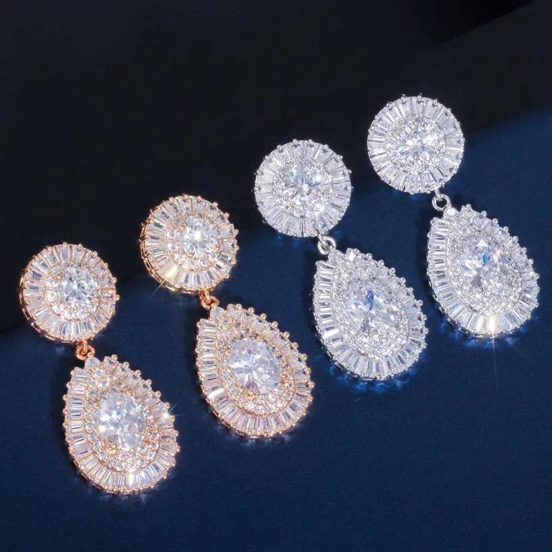 Extravagant Full Cubic Zirconia Necklace, Bracelet, and Earrings Jewelry Set