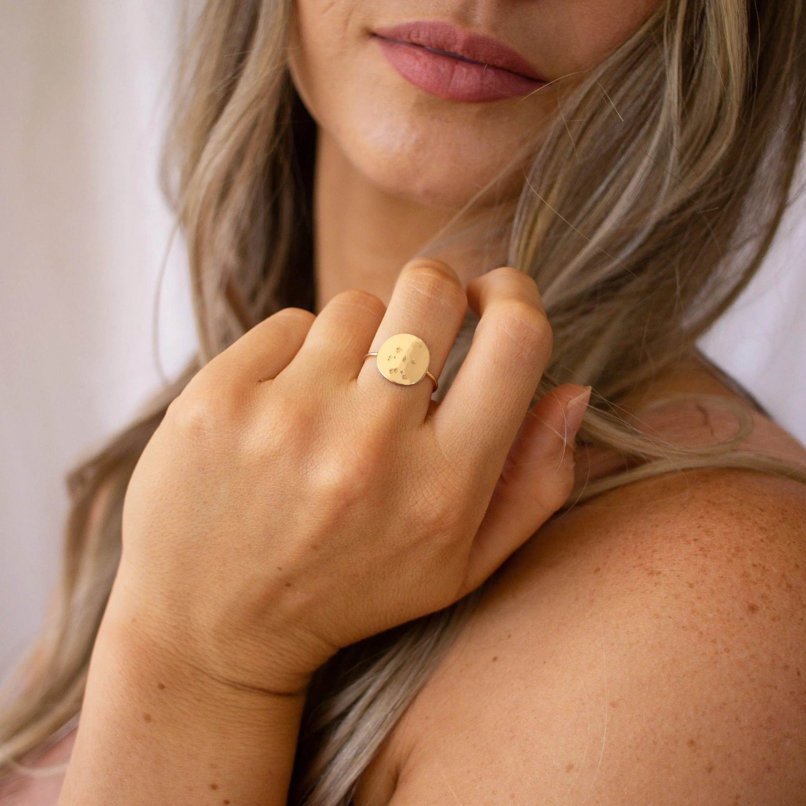 Gaia Zodiac Constellation Ring