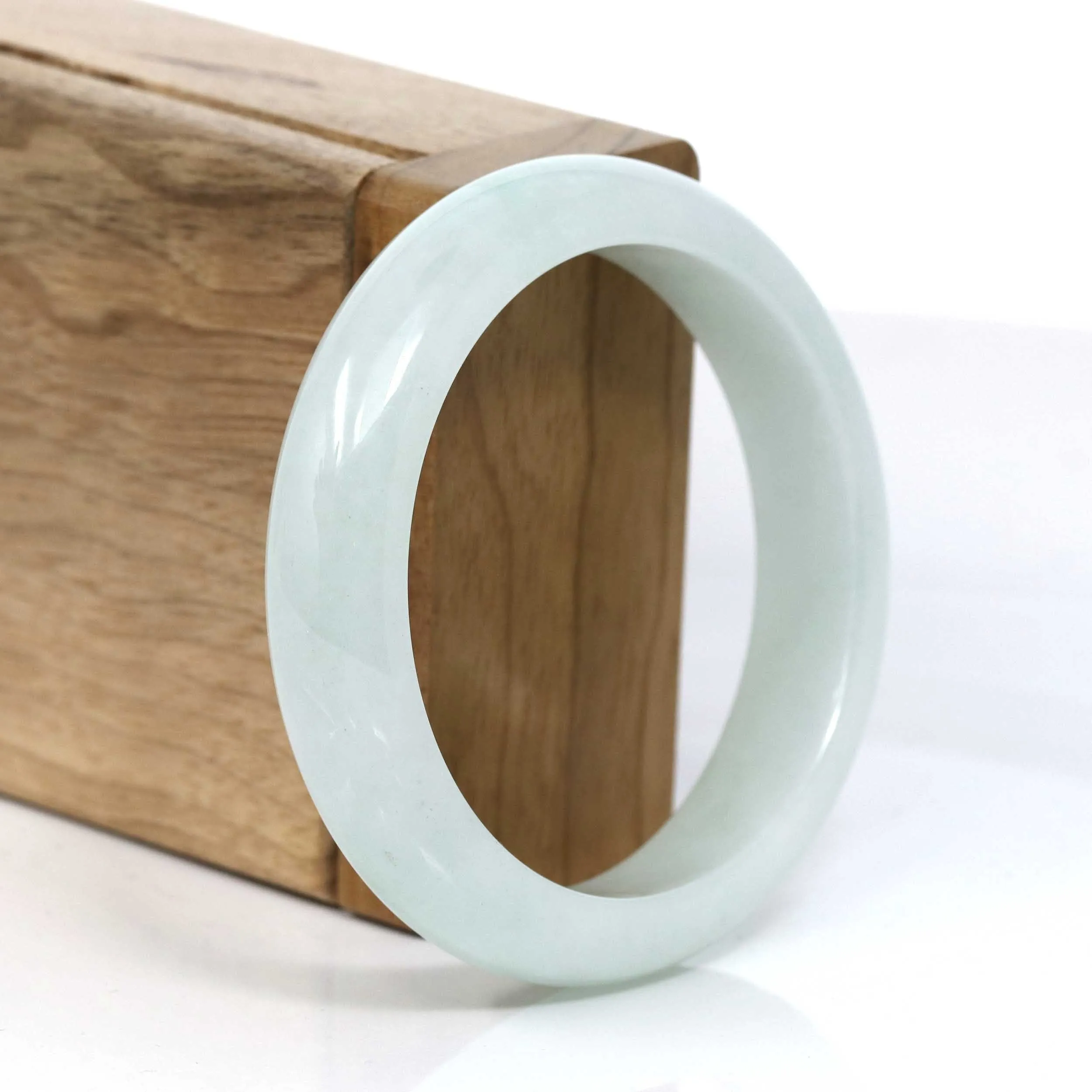 Genuine Burmese Ice Jadeite Jade Bangle Bracelet ( 55.67 mm )#964