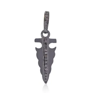 Genuine Pave Diamond 925 Sterling Silver Arrowhead Pendant Jewelry PEMJOS-509