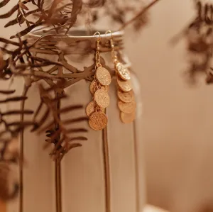 Gold Anatolian Boho Earrings - "Turkish Coins"