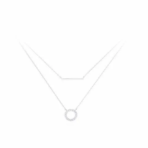 Gold Plated Silver Double Layer Geometric Choker Necklace