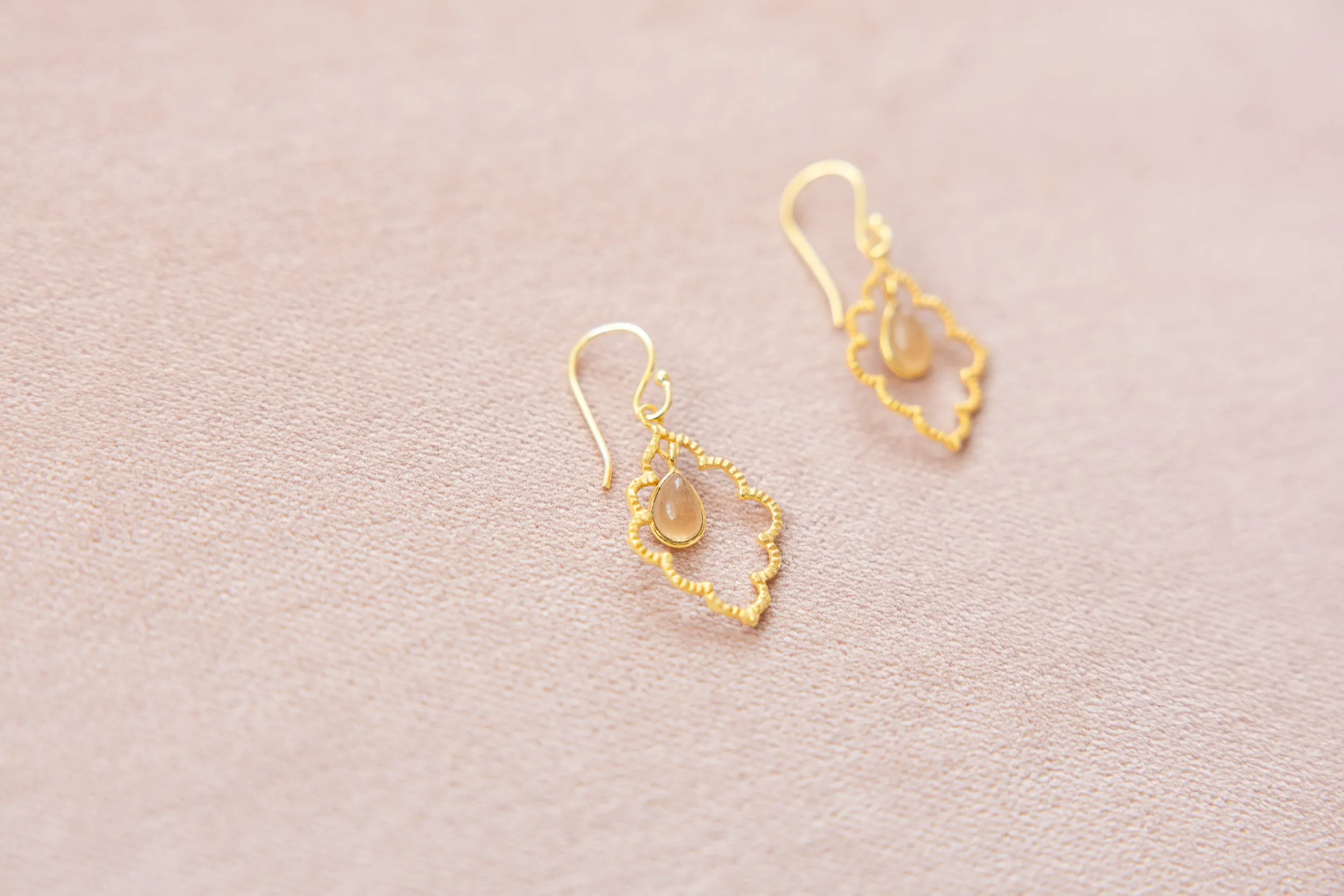 Golden Moroccan Chandelier Teardrop Earrings