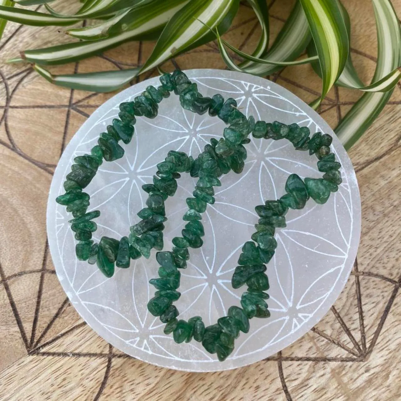 Green Aventurine Crystal Chip Bracelet