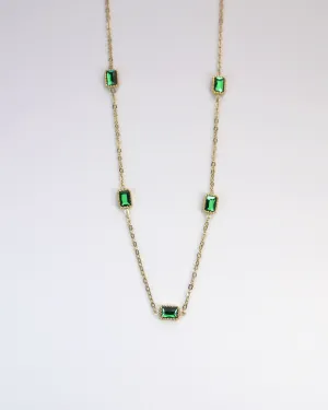 Green Cubic Zirconia Necklace