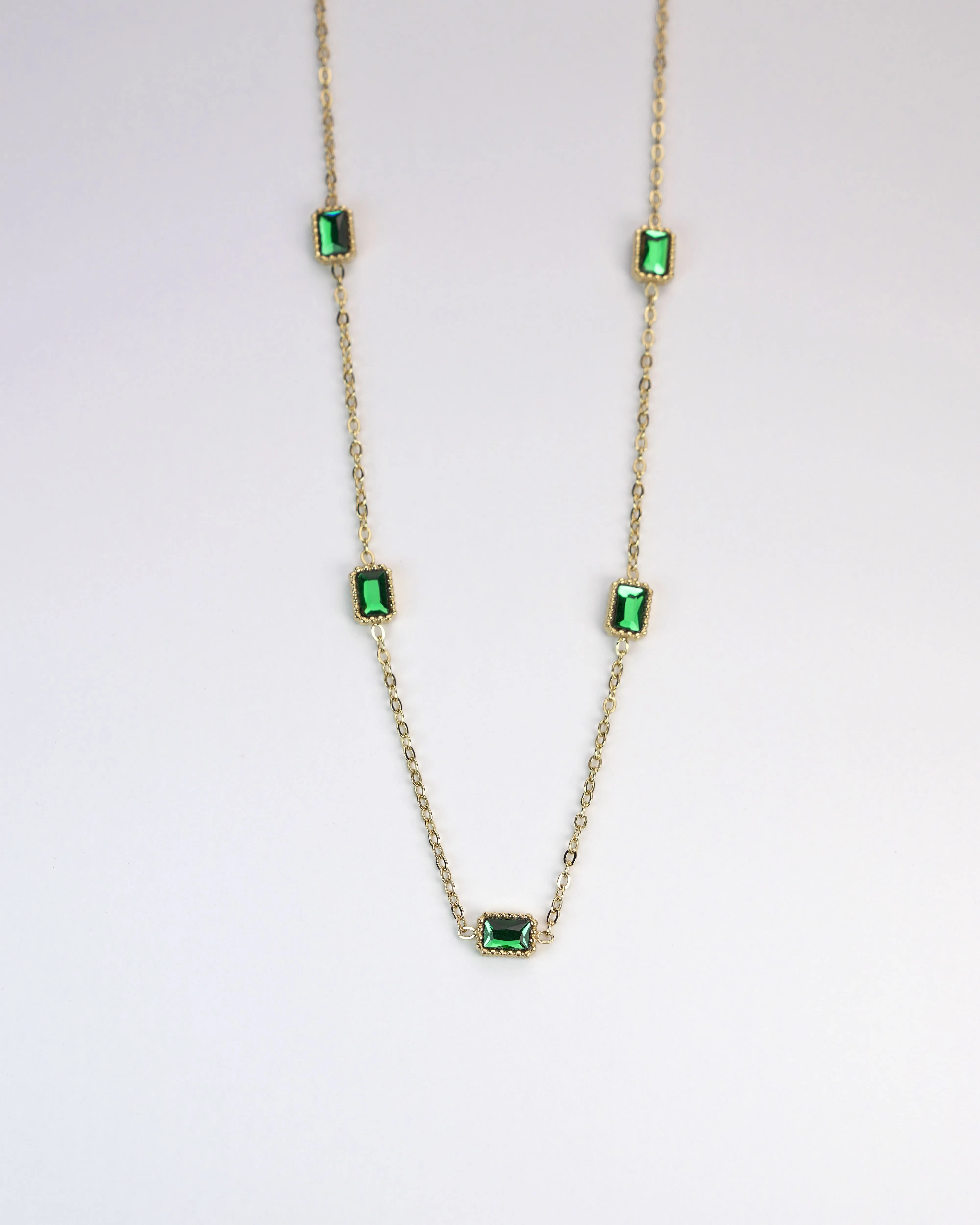 Green Cubic Zirconia Necklace