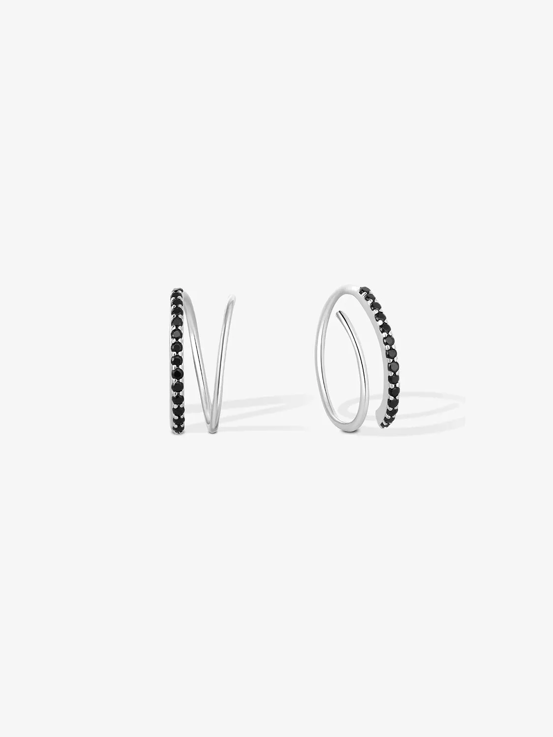 Half Pave Double Hoops