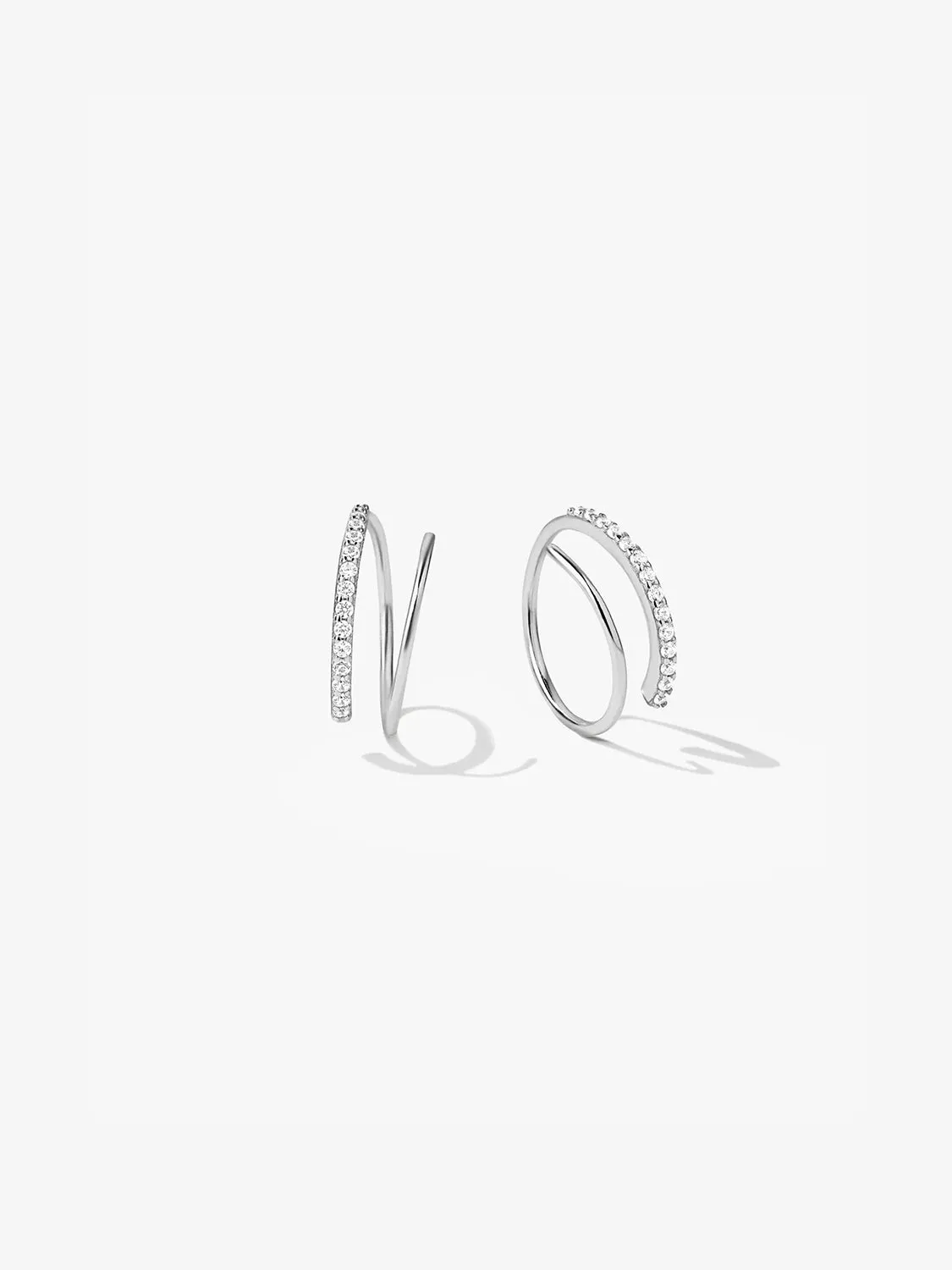 Half Pave Double Hoops