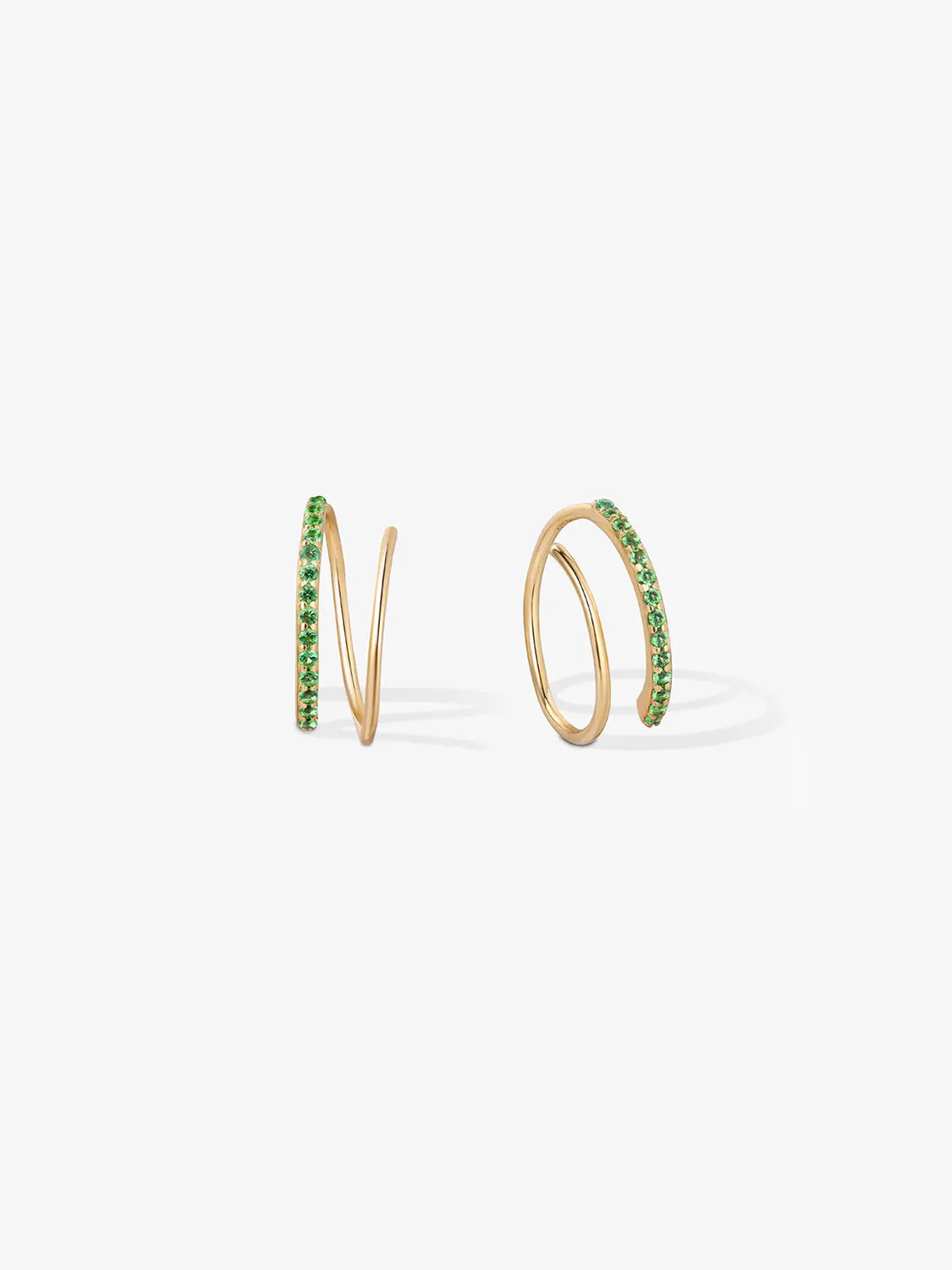 Half Pave Double Hoops
