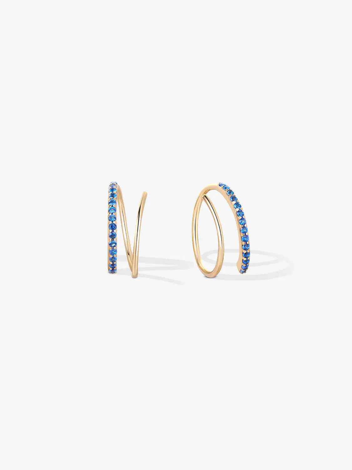 Half Pave Double Hoops