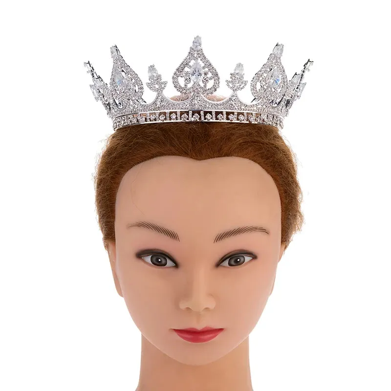 Hearts of Luxury Elegant Cubic Zirconia Crown - High-Quality Zircon