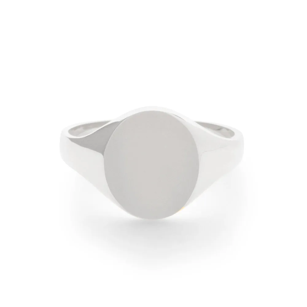 Heritage Signet Ring in White Gold